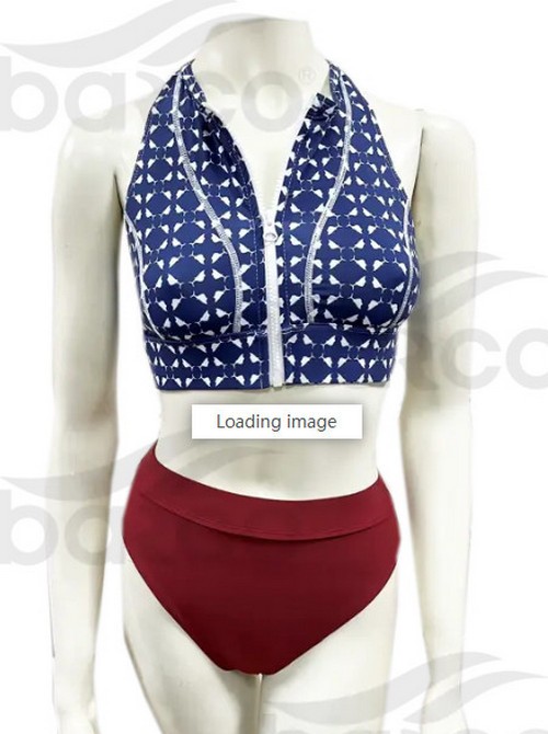 幾何圖兩件式泳衣