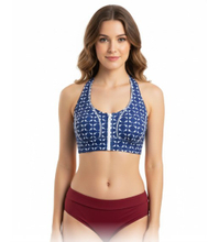 几何图两件式泳衣