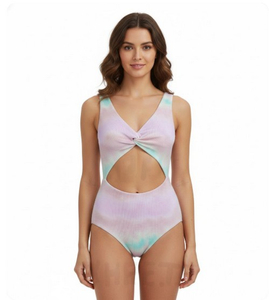 客製化 扭結造型連身泳裝