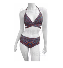 交叉绑比基尼上衣/拼接下裤 制造商